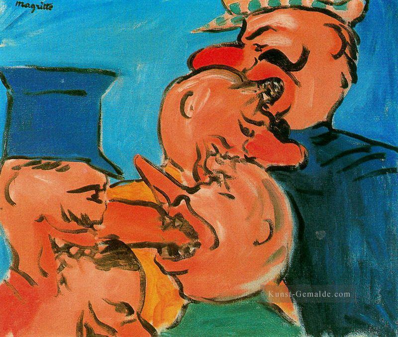 die Hungersnot 1948 Surrealismus Ölgemälde